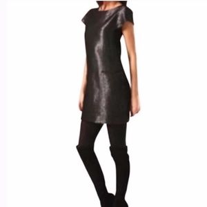 Theory Metallic Judyanne Reputation Black Dress